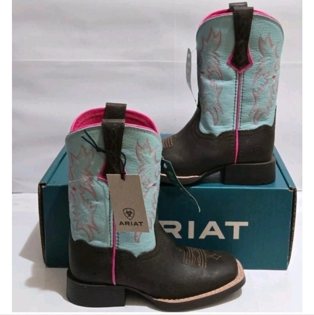 Ariat Tombstone Western Wide Square Toe Kids Boots‎